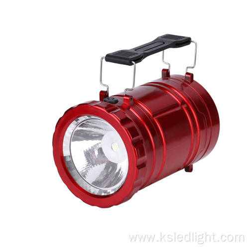 camping light portable lantern with led spotlight